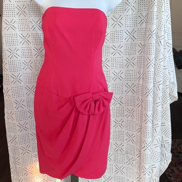 Morton Myles for the Warrens strapless dress sz8 Barbie pink - Picture 1 of 9
